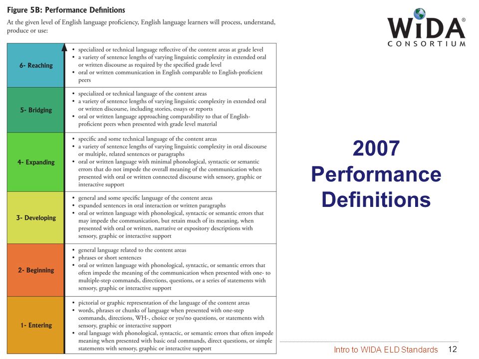 2007 Performance Definitions