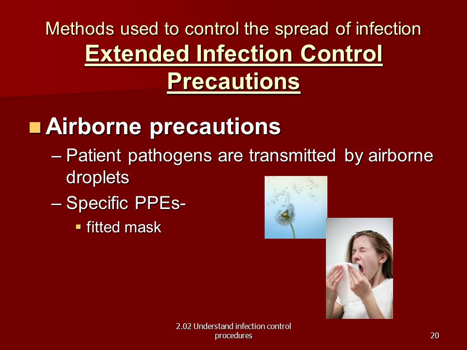 2.02 Understand infection control procedures