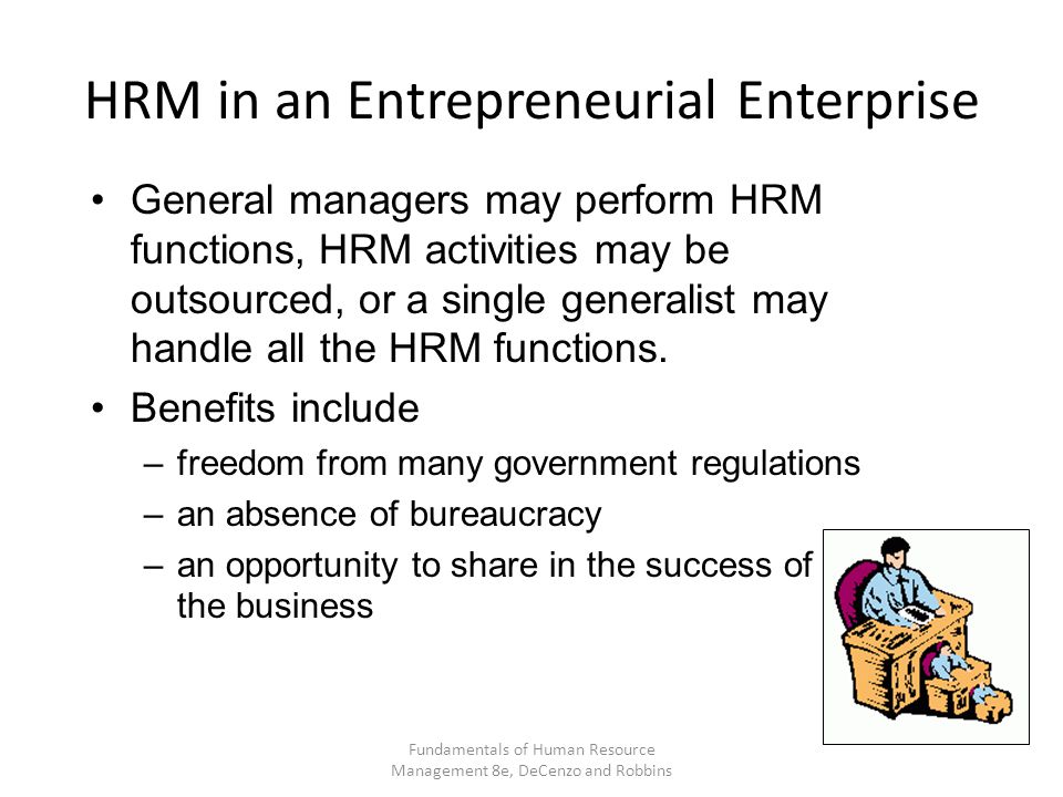 HRM in an Entrepreneurial Enterprise