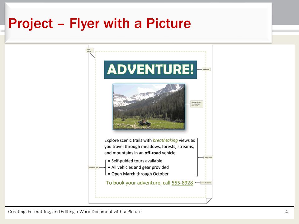 Project – Flyer with a Picture