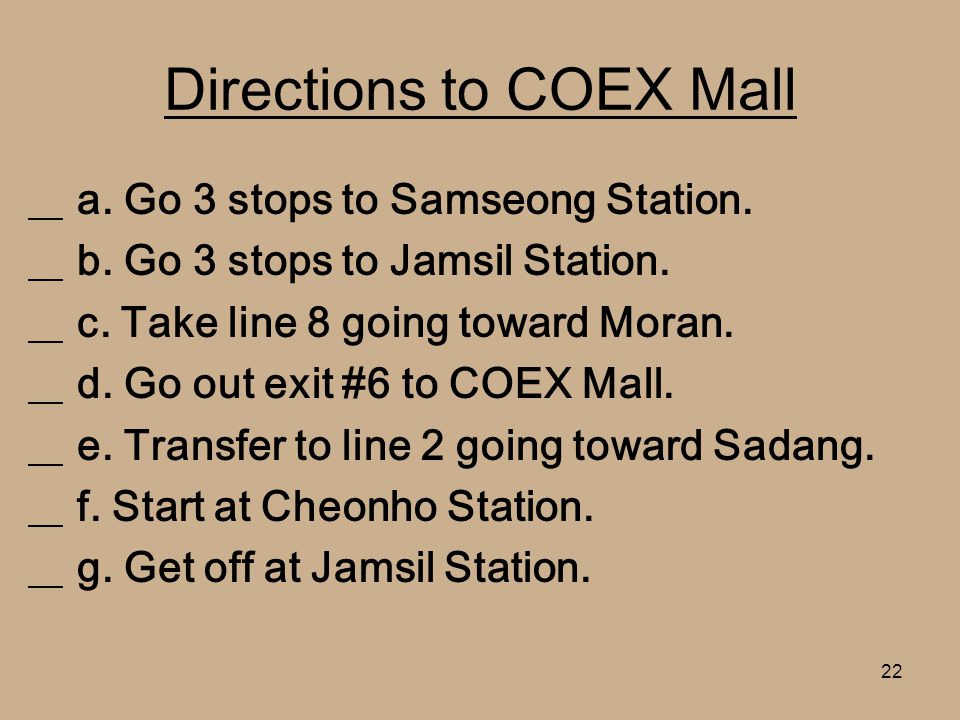 Directions to COEX Mall
