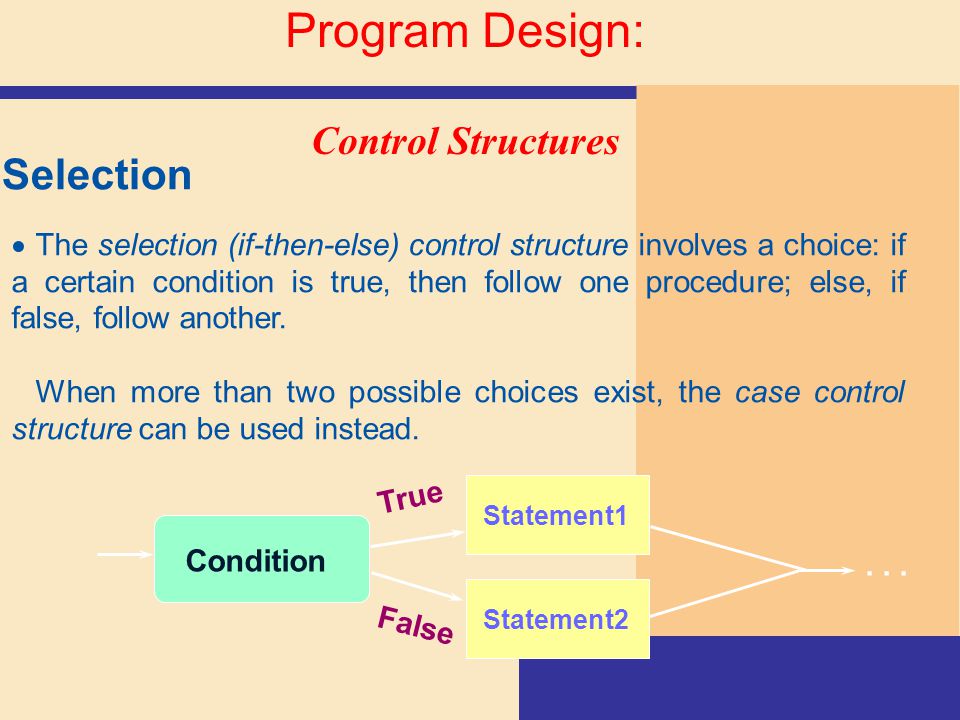 Program Design: Selection Control Structures