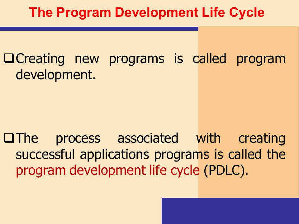 The Program Development Life Cycle