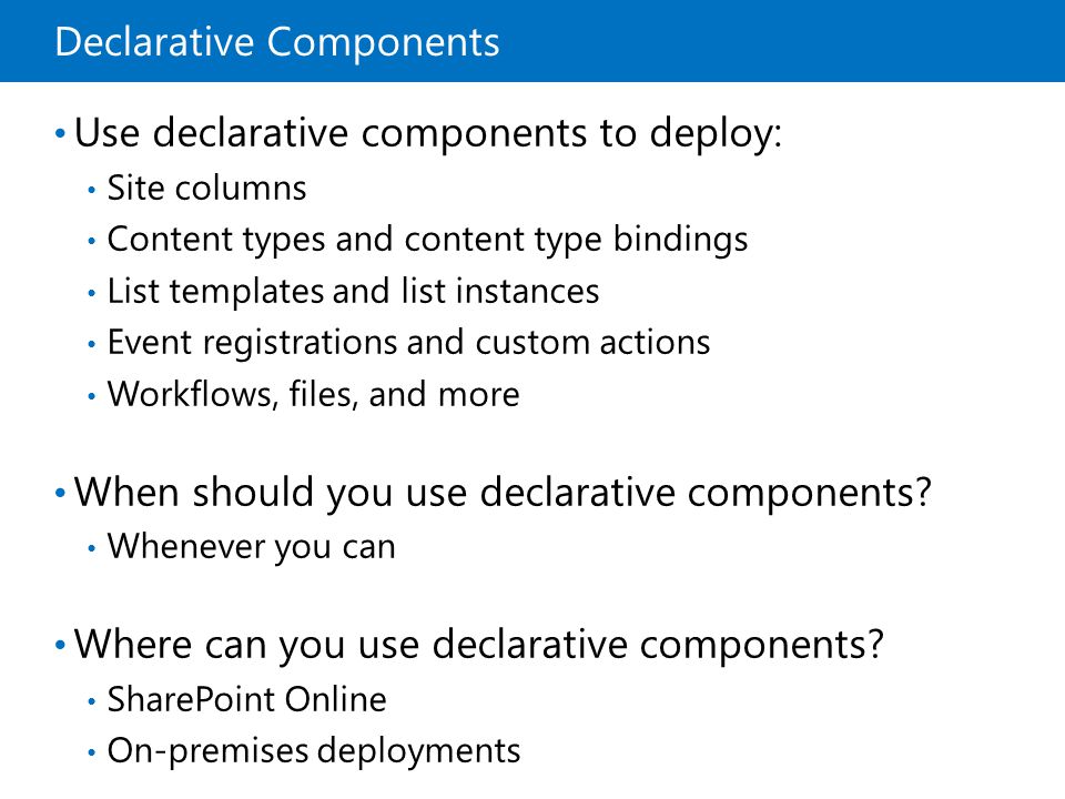 Declarative Components