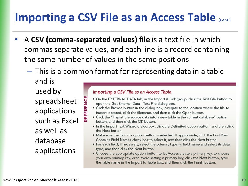 Importing a CSV File as an Access Table (Cont.)