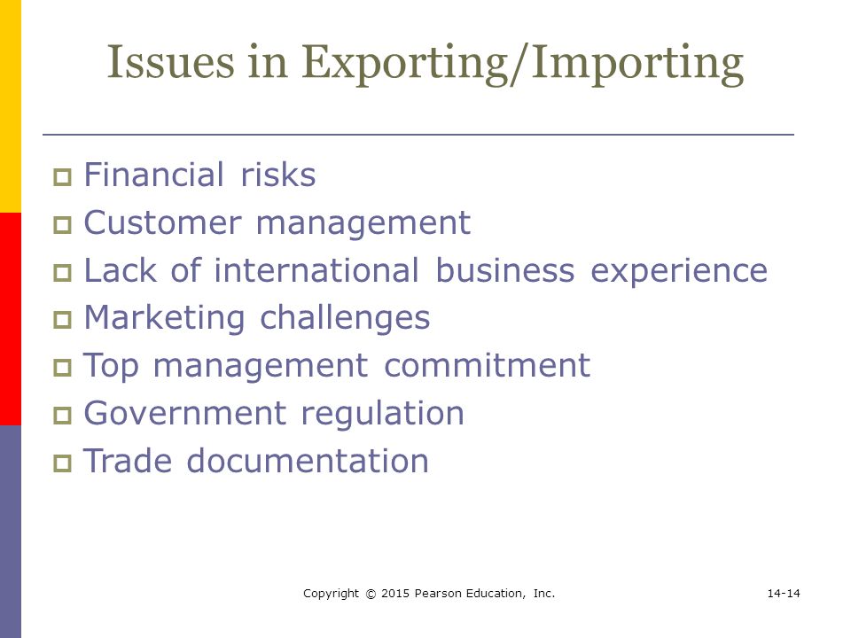 Issues in Exporting/Importing