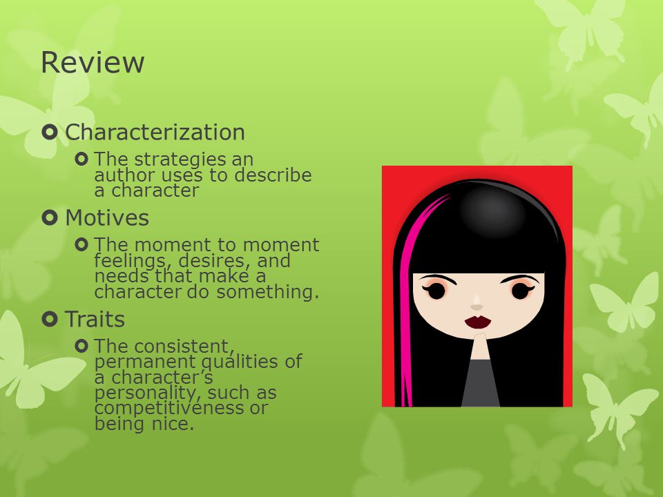 Review Characterization Motives Traits