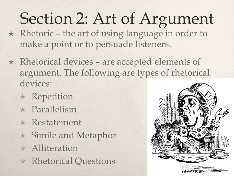 Section 2: Art of Argument