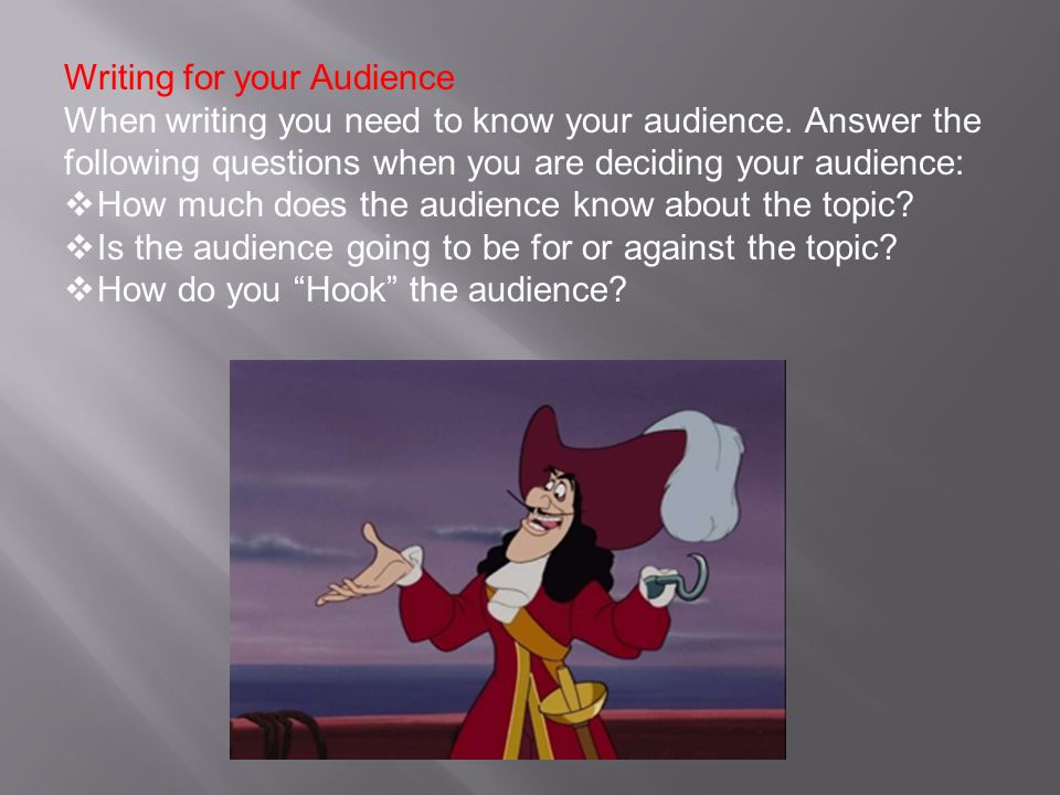Writing for your Audience