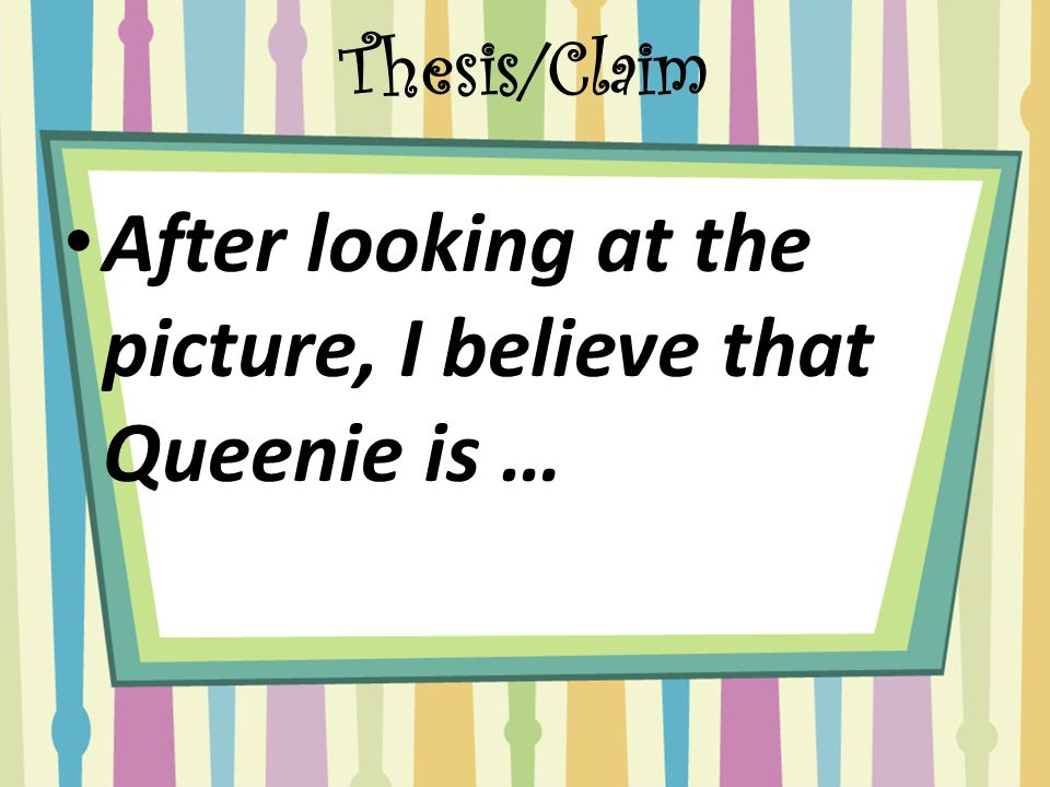 After looking at the picture, I believe that Queenie is …