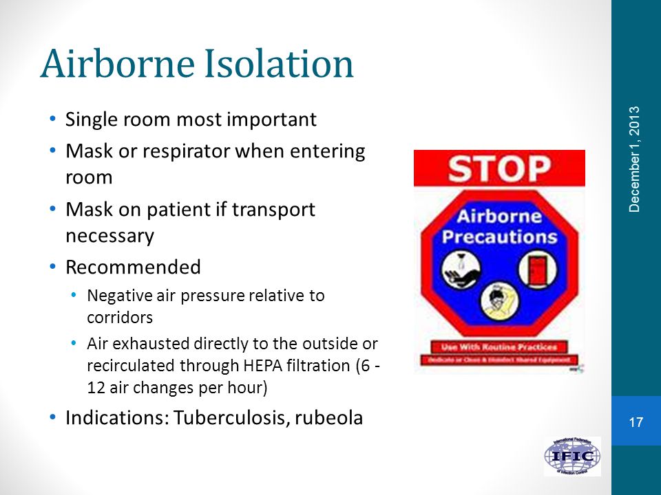 Airborne Isolation Single room most important