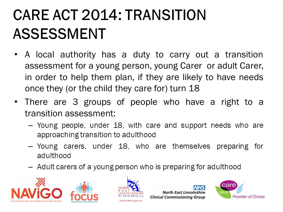 CARE ACT 2014: TRANSITION ASSESSMENT