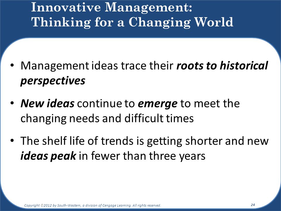 Innovative Management: Thinking for a Changing World