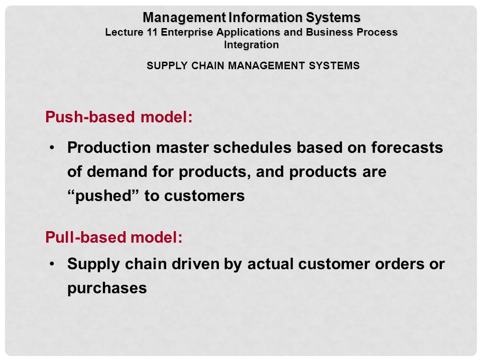 Supply chain driven by actual customer orders or purchases