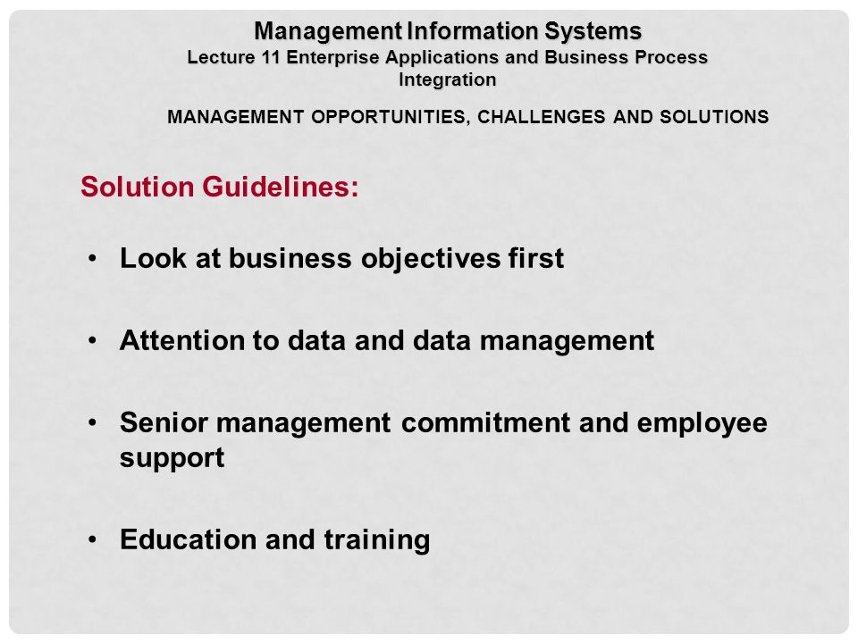 Look at business objectives first