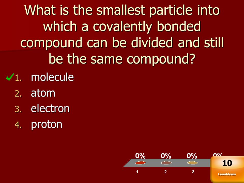 What is the smallest particle into which a covalently bonded compound can be divided and still be the same compound