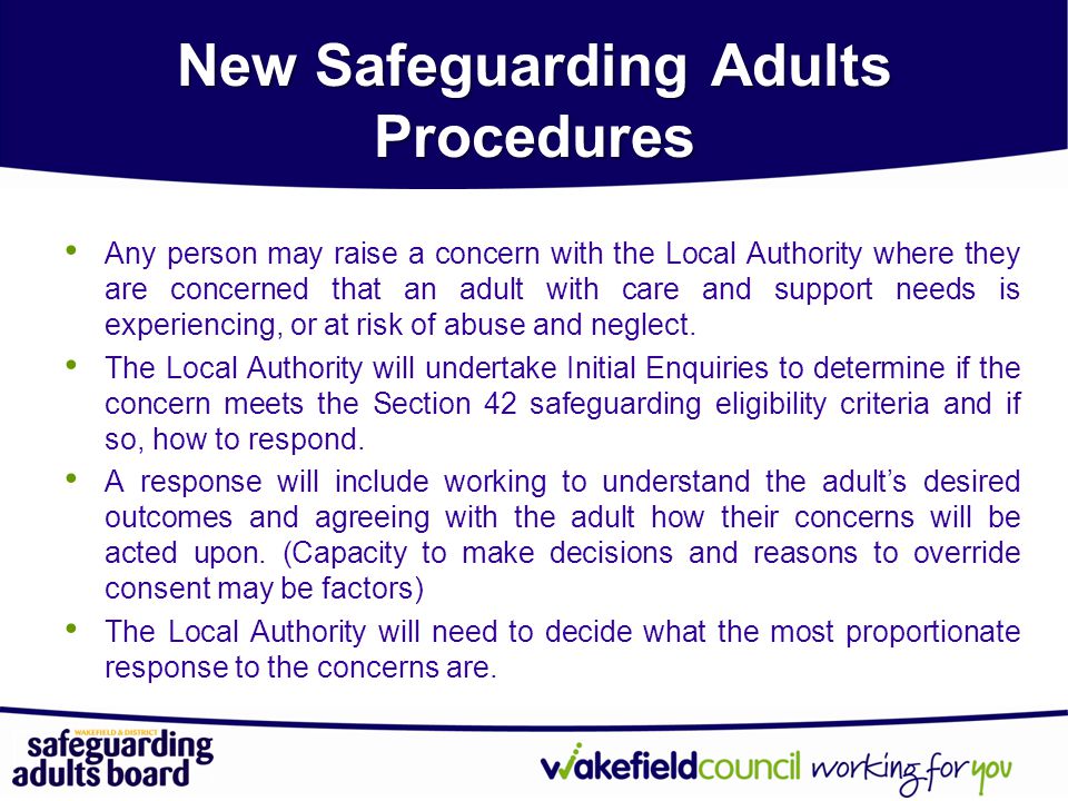 New Safeguarding Adults Procedures