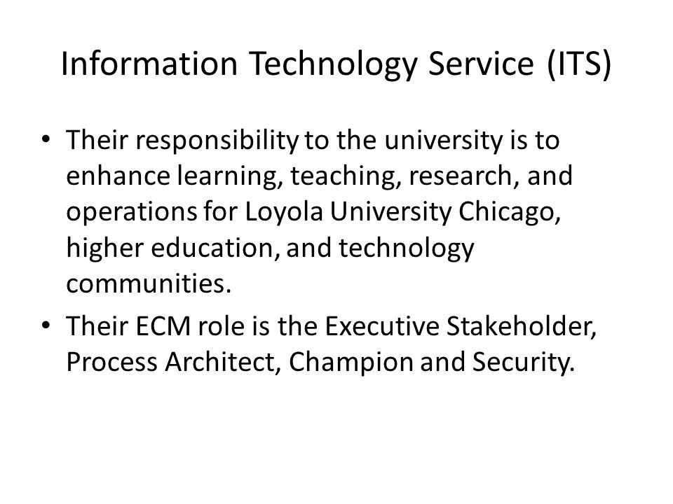Information Technology Service (ITS)