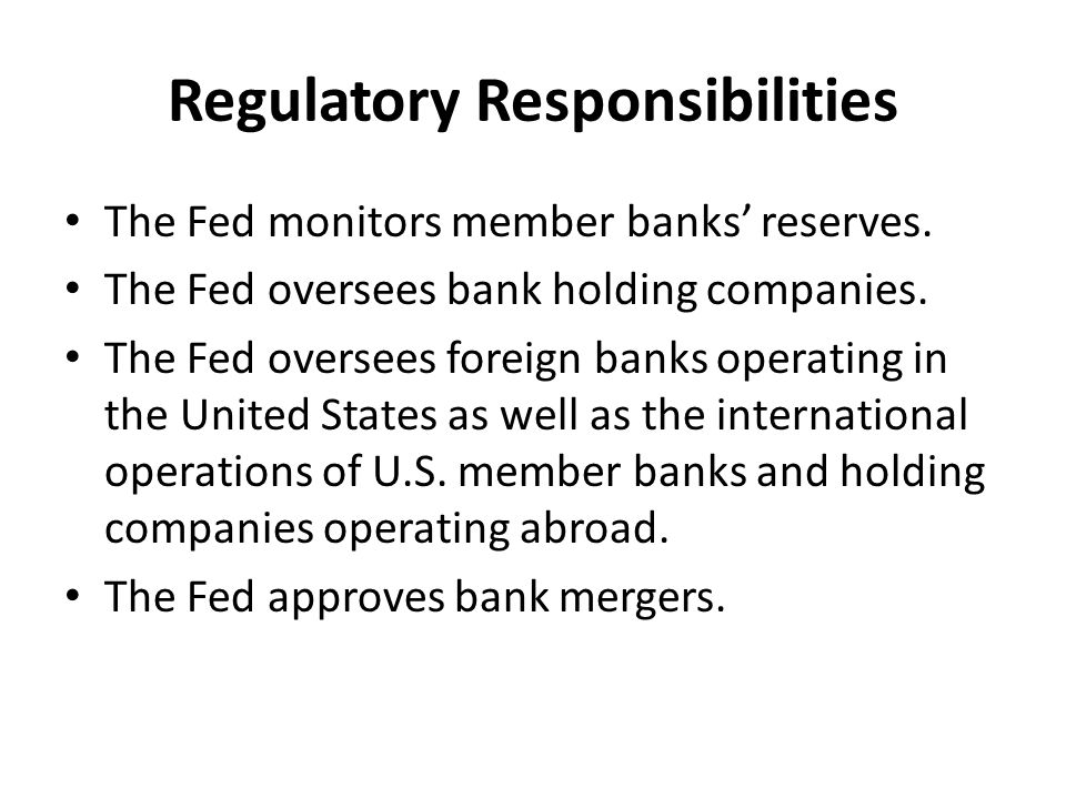 Regulatory Responsibilities
