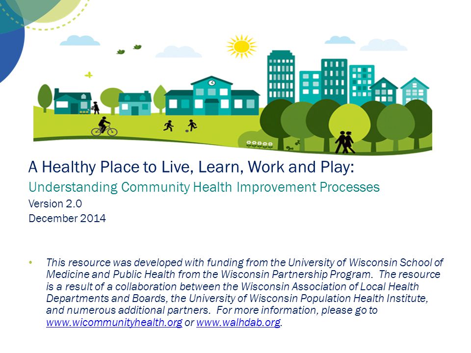 A Healthy Place to Live, Learn, Work and Play: