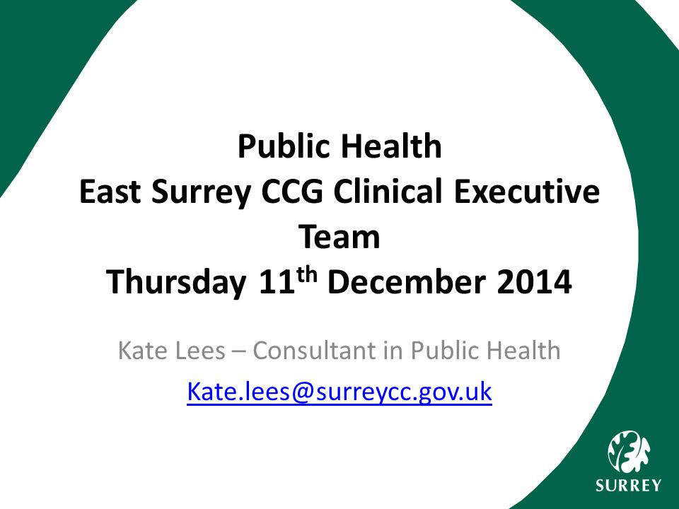Kate Lees – Consultant in Public Health
