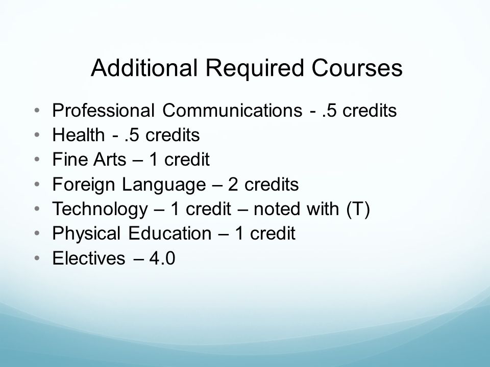 Additional Required Courses