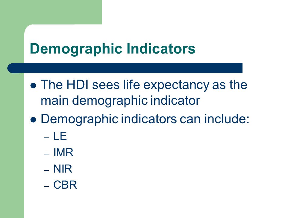 Demographic Indicators