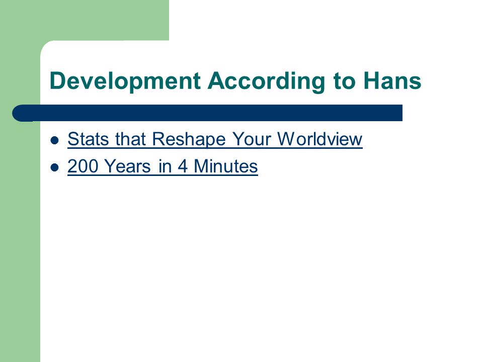 Development According to Hans