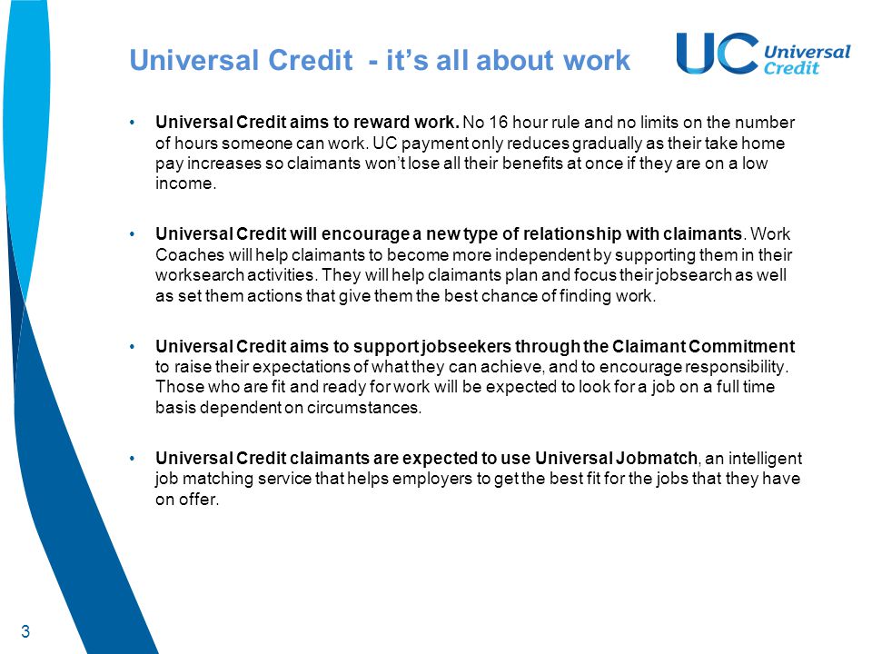 Universal Credit - it’s all about work
