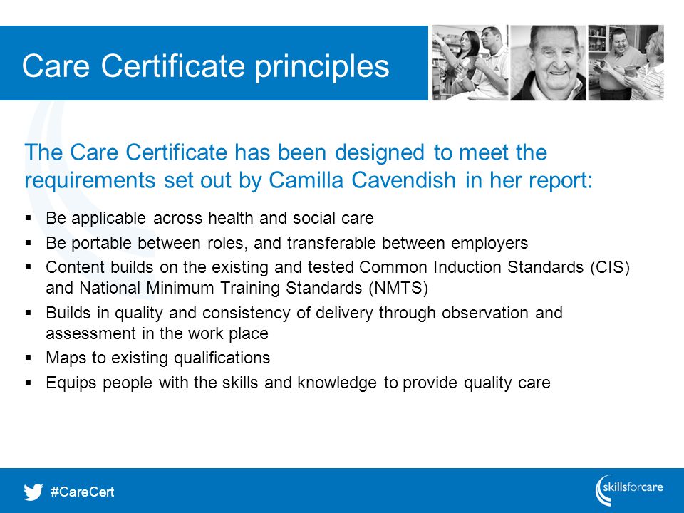 Care Certificate principles