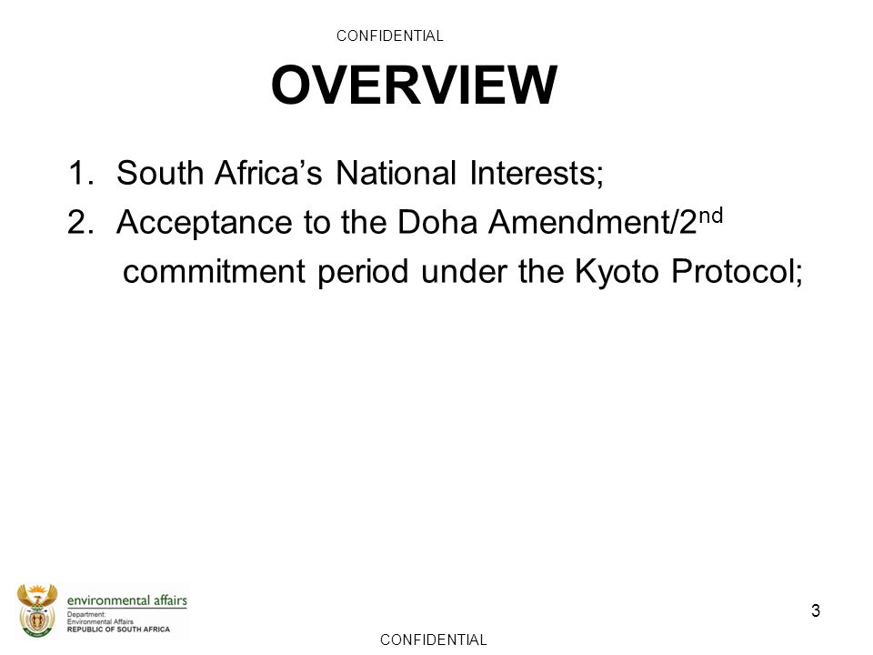 OVERVIEW South Africa’s National Interests;
