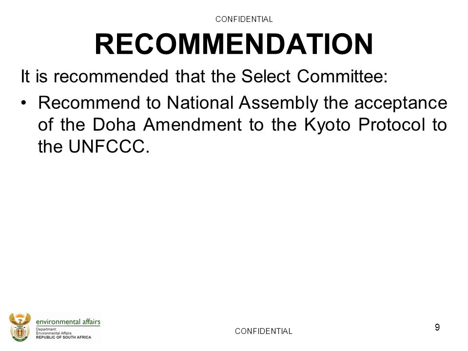 RECOMMENDATION It is recommended that the Select Committee:
