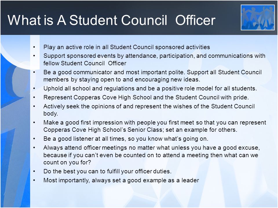 What is A Student Council Officer