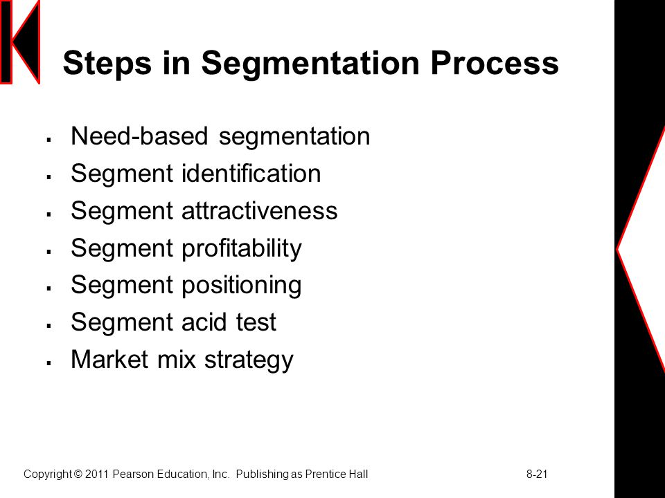 Steps in Segmentation Process