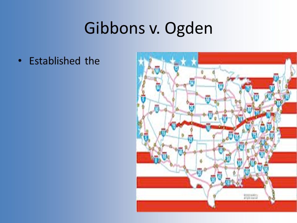 Gibbons v. Ogden Established the