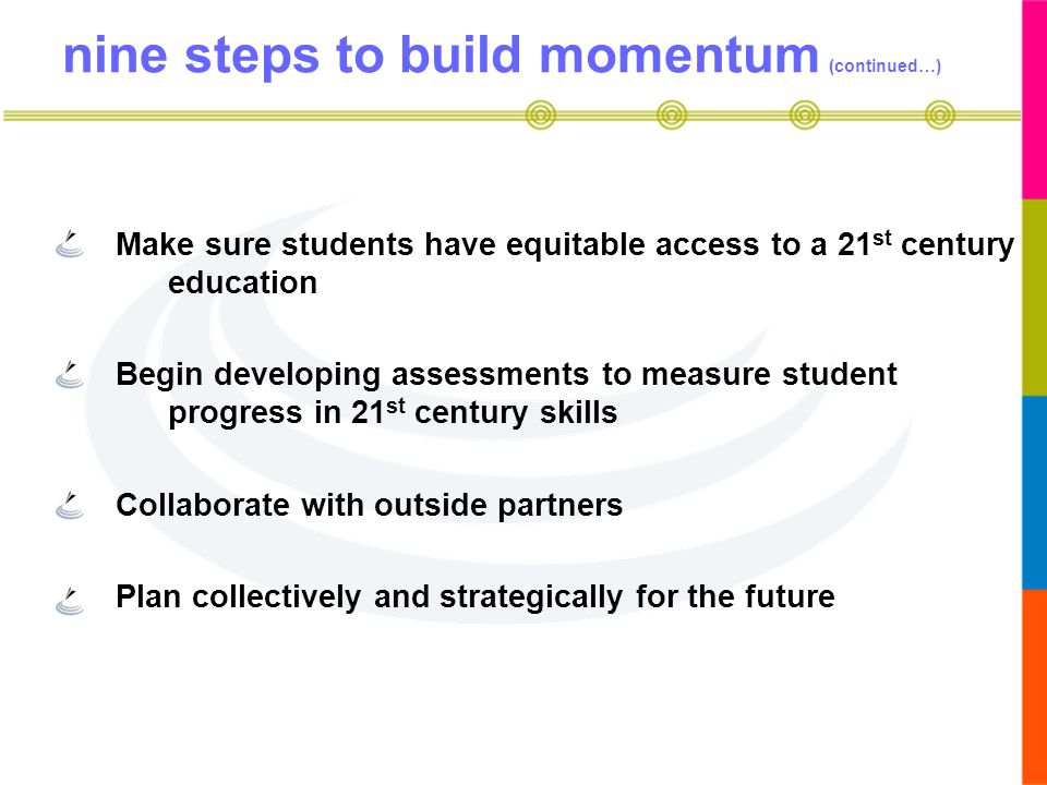 nine steps to build momentum (continued…)