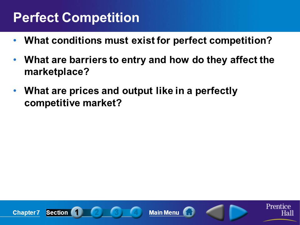 what are the conditions for a perfectly competitive market