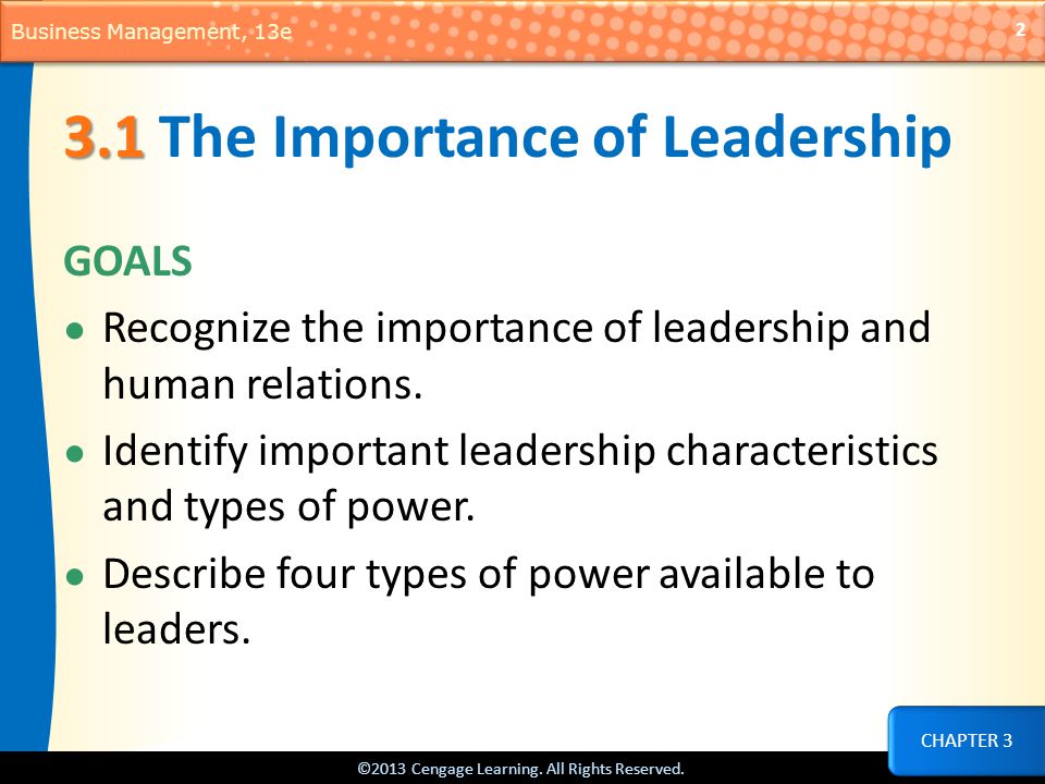 3.1 The Importance of Leadership
