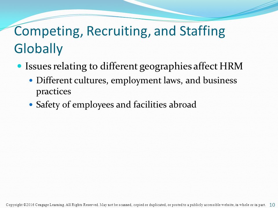 Competing, Recruiting, and Staffing Globally