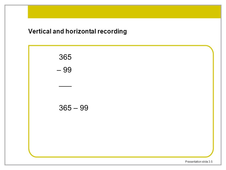 Vertical and horizontal recording