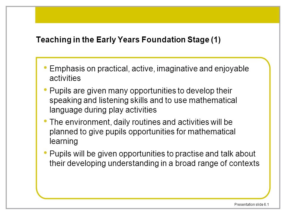 Teaching in the Early Years Foundation Stage (1)