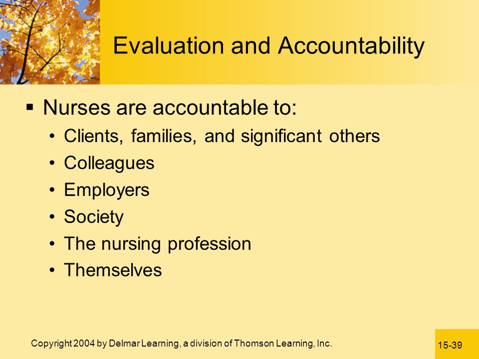 Evaluation and Accountability