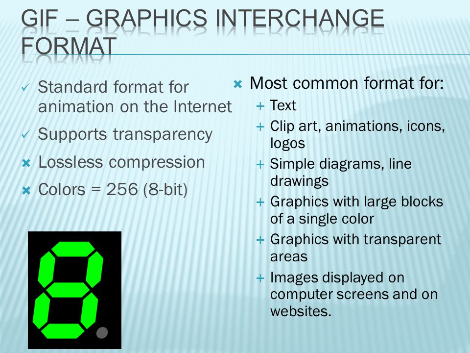 GIF – Graphics Interchange Format