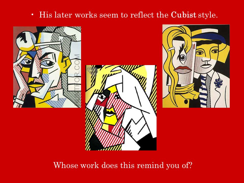His later works seem to reflect the Cubist style.