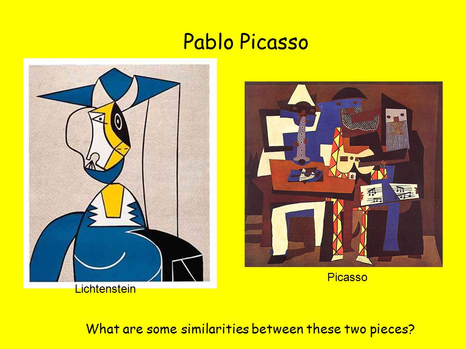 Pablo Picasso What are some similarities between these two pieces