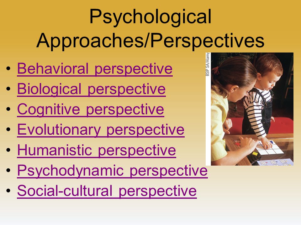 Psychological Approaches/Perspectives