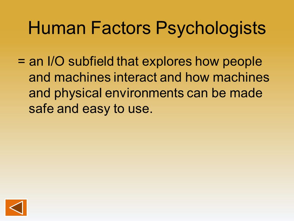Human Factors Psychologists