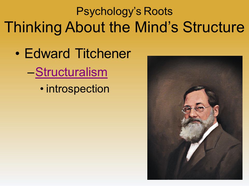Psychology’s Roots Thinking About the Mind’s Structure