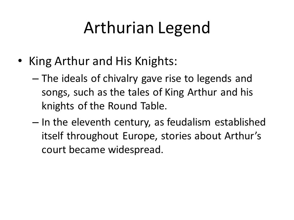 Arthurian Legend King Arthur and His Knights: