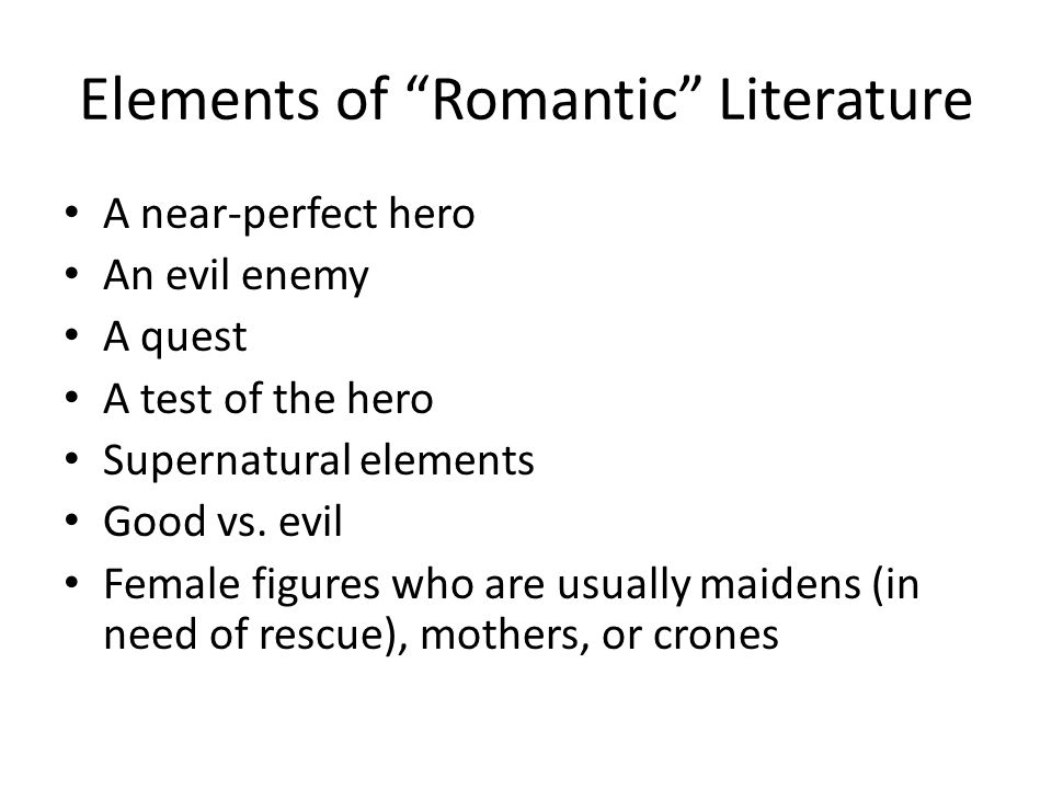 Elements of Romantic Literature